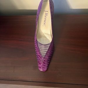 Purple tango leather print size 7